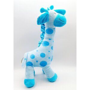 Creature Comfort Giraffe Rattle Plush Toy Stuffed Animal Blue Baby Lovey 15"